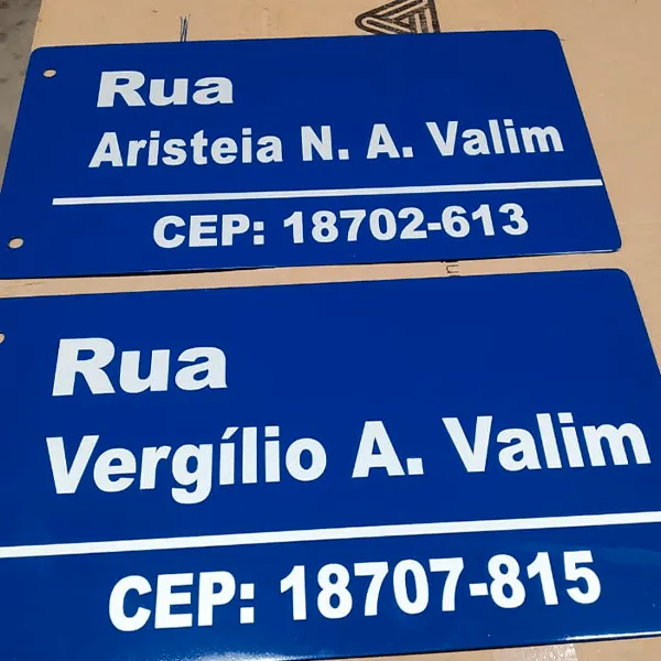 Fabrica de placas de rua