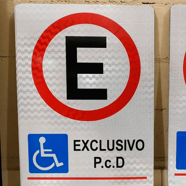 Placas sinalização de estacionamento