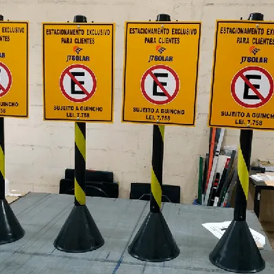 Placas sinalização de estacionamento